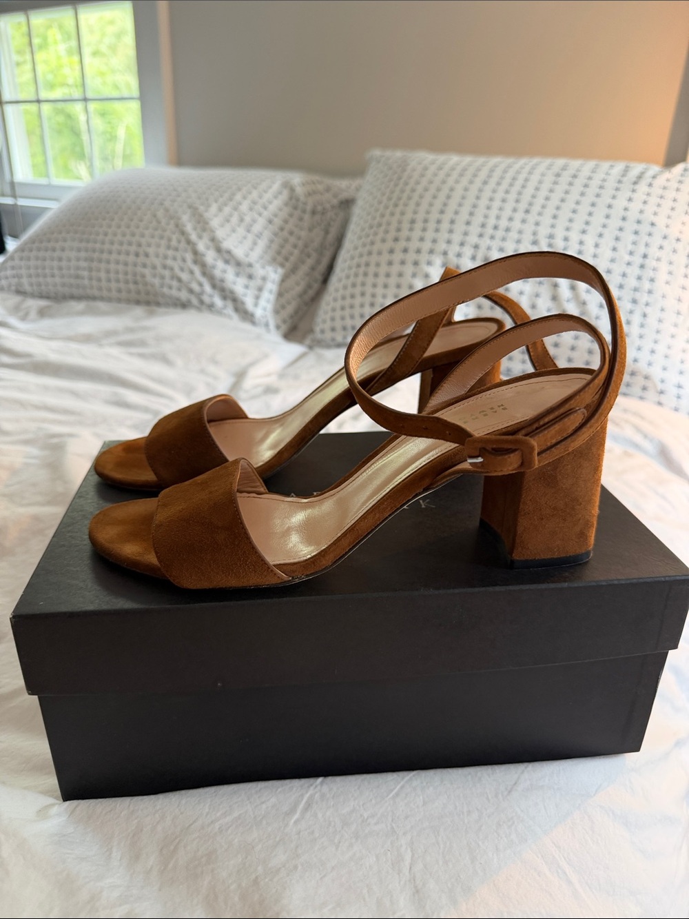 Barneys NY private label tobacco suede strappy sandals - Made in Italy 🇮🇹